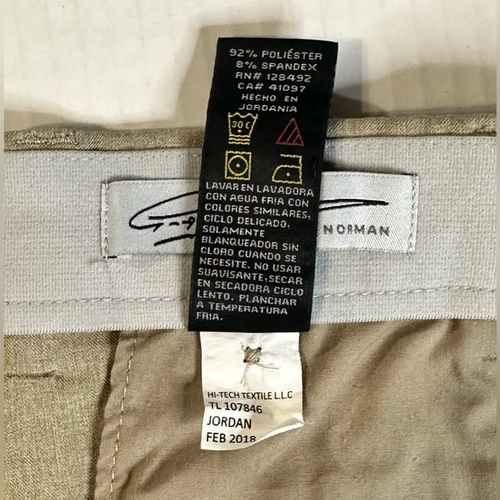 Greg Norman Men’s Jordan Chino Gold Short Tan Zip Up Pockets Size 42 Pre-owned‎